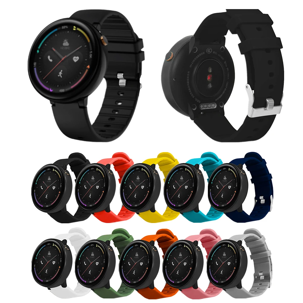 HANGRUI для Xiaomi Huami Amazfit Watch 2/Amazfit Verge 2/A1807 мягкий силиконовый спортивный ремешок на запястье ремешок быстросъемный браслет