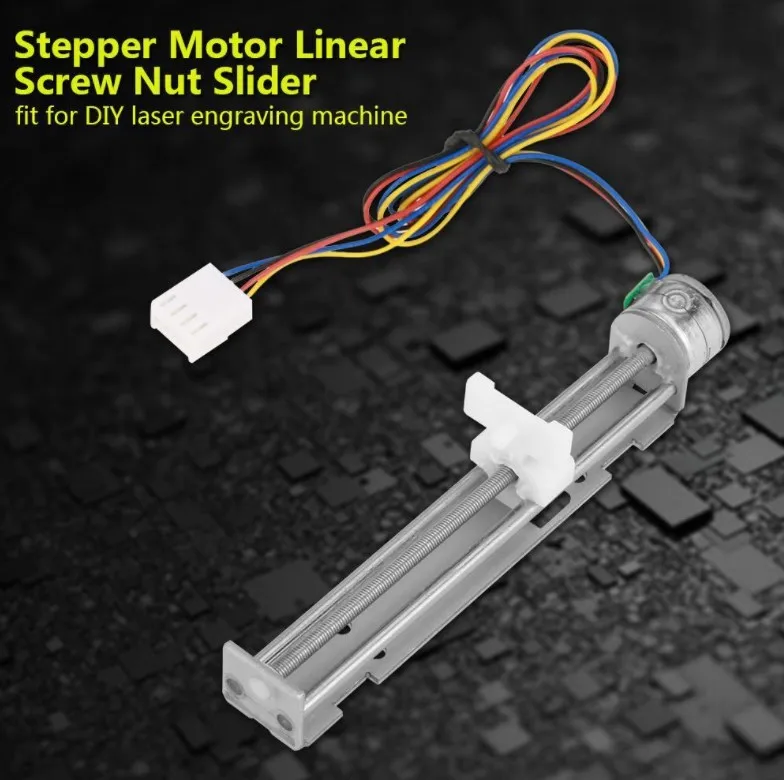 

Шаговый двигатель 12 В с линейной гайкой и ходом слайдера 80 мм для лазерной гравировки «сделай сам», подходит для небольшого лазерного грави...