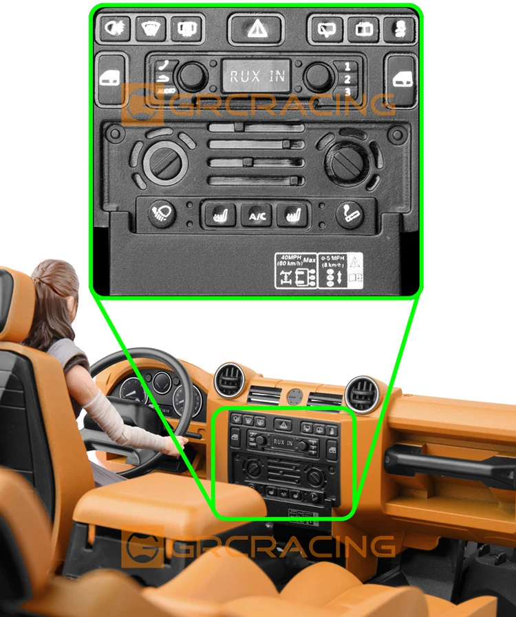 Interior Simulation Central Control Seat Modification Parts for 1/10 RC Crawler Car Traxxas TRX4 Defender Upgrade parts enlarge