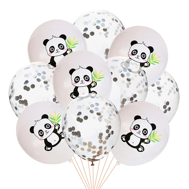 silver Confetti 10pc 20 шт./упак. панда тема вечерние Декор Бумага салфетка на свадьбу для детей на день рождения вечерние поставки одноразовая посуда baby shower Бумага полотенце - Цвет: silver Confetti 10pc