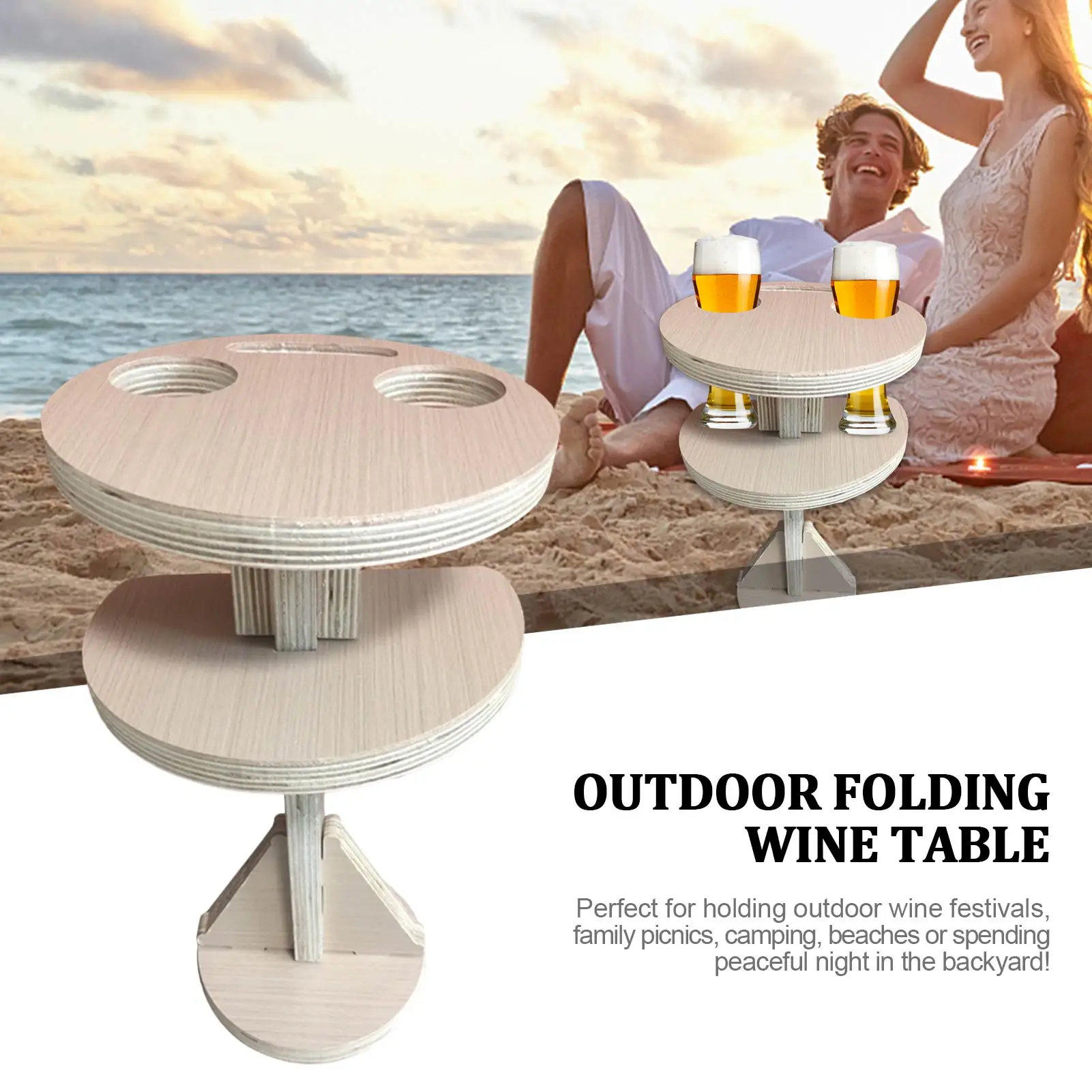 

Portable Foldable Table Wine Whisky Beer Wine Folding Desk Outdoor Furniture Tables Picnic Tools Party Games Drinking Desk