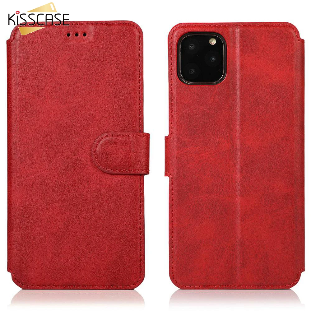 Чехол KISS кожаный бумажник флип-чехол для samsung S8 S9 Note 9 10 Plus чехол с отделением карт