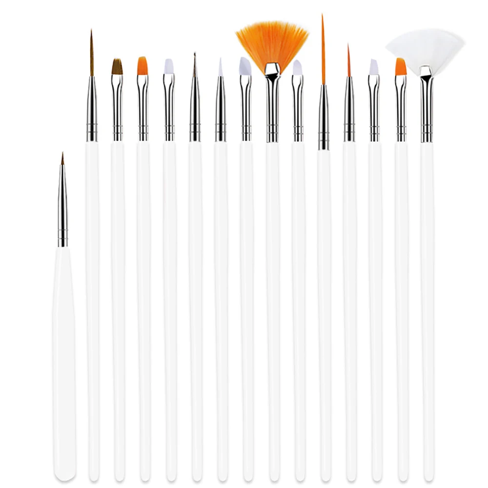 

15Pcs Nail Art Brush For Manicure Gel Polygel Drawing Powder Acrylic Brushes Design Polish Painting Nails Accessories Tools Set
