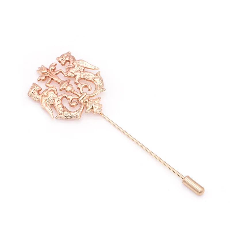 Брошь в ретро-стиле с изображением двойного льва | Украшения и аксессуары