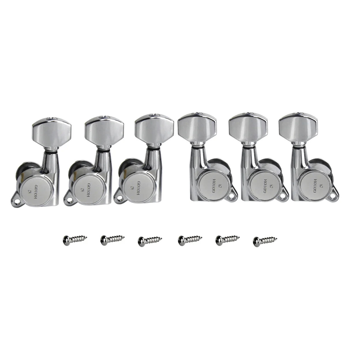 Хромированный GOTOH SG381-07 электрическая гитара колышки Тюнеры ключи 3L3R аксессуары для гитары Сделано в Японии - Цвет: Хромированный