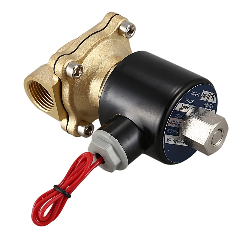 

2 Pcs Normally Brass Solenoid Valve 220V Pneumatic Valve for Water Oil Gas, 1/2Inch DN15 & 3/4Inch DN20