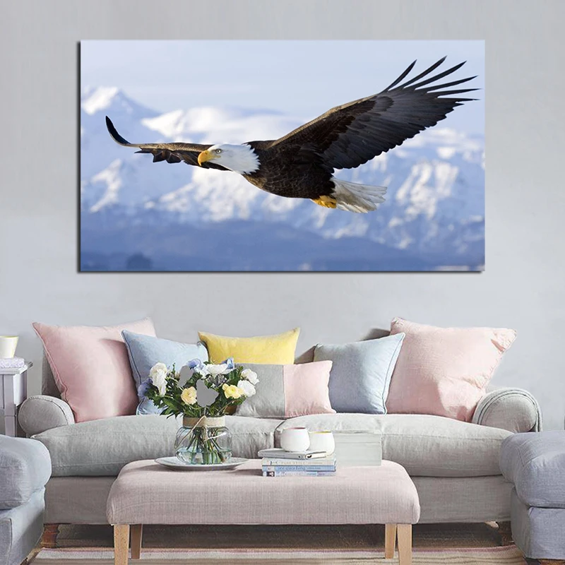 

Eagle Fly In The Sky Animal Canvas Posters Prints Wall Art Painting Oil Decorative Picture Kids Room Home Decoration Framework