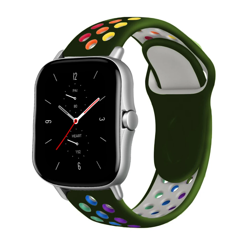 

20mm 22mm watch band For Amazfit GTS 2 2e GTS2 Mini GTR 42mm 47mm GTR2 2e stratos 2 3 Watch Bracelet Amazfit bip silicone strap