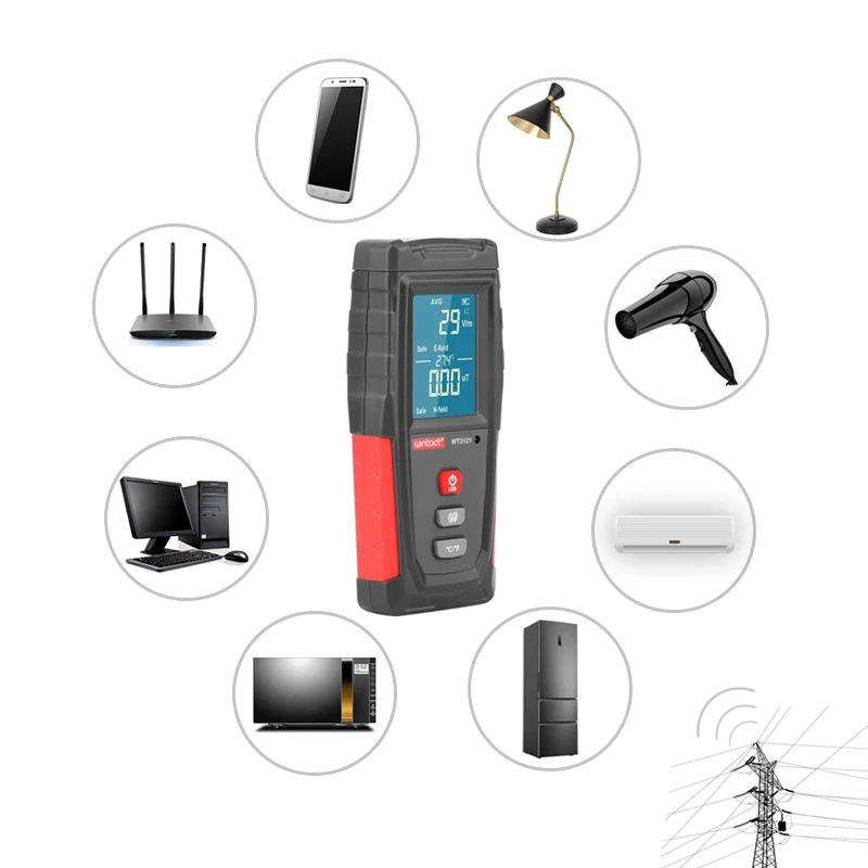 Тестер электромагнитного поля излучения измеритель дозиметр магнитного