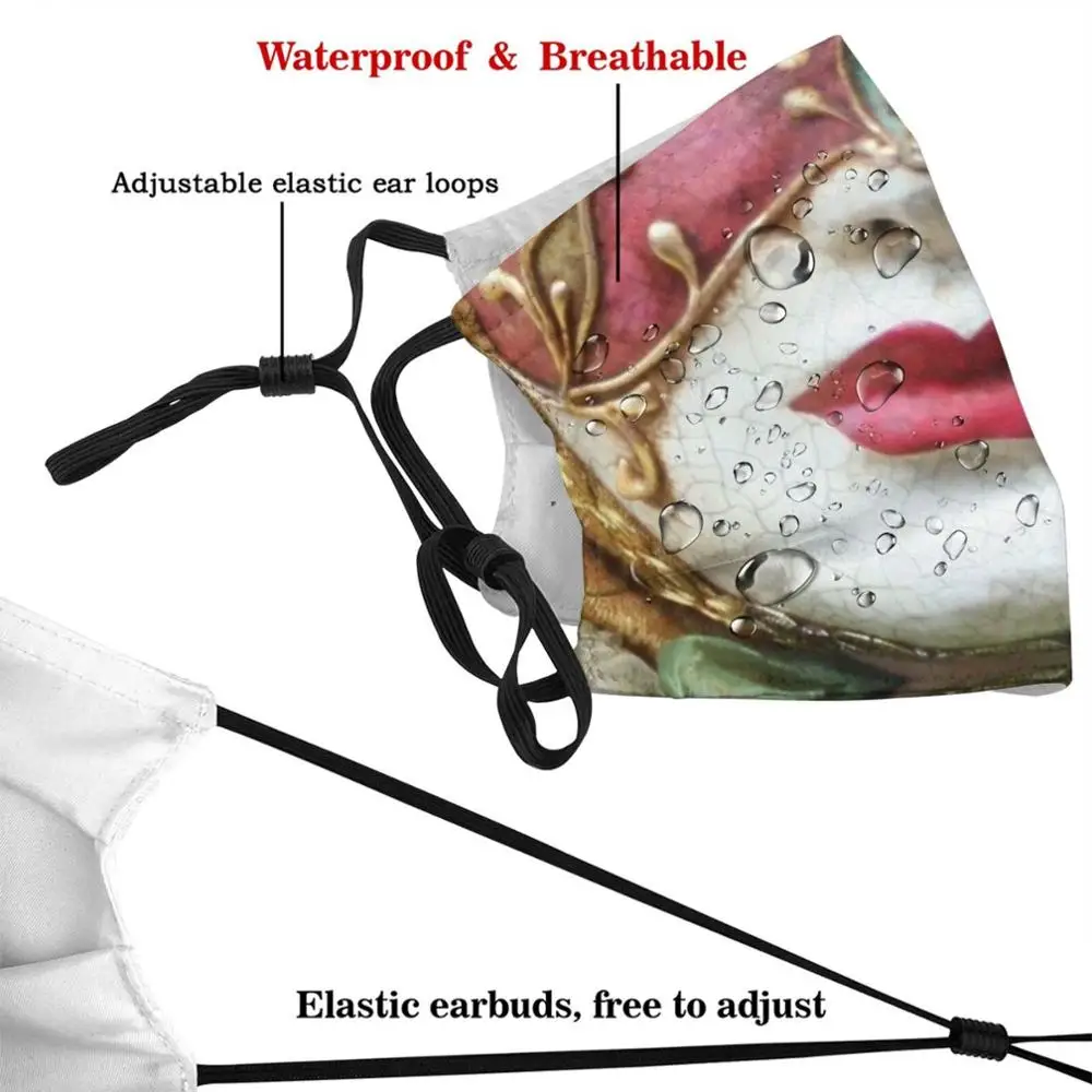 Цветная Карнавальная маска индивидуальный узор моющийся фильтр Pm2.5 для взрослых