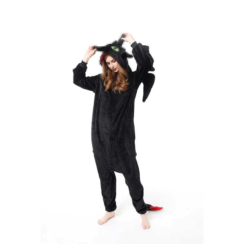 Аниме Ночная фурия Беззубик Косплей Костюм для взрослых унисекс фланелевые