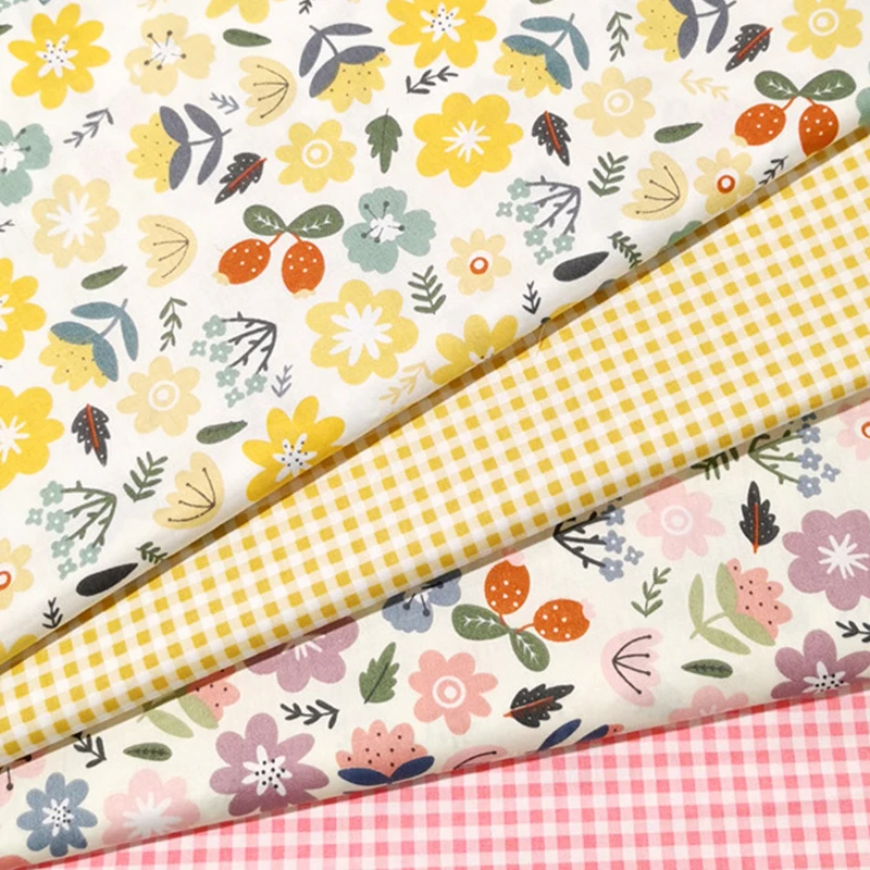 

Kids Cotton Patchwork Fabric 100% Cotton Cloth For DIY Sewing Quilting Fat Quarters Material For Baby&Child