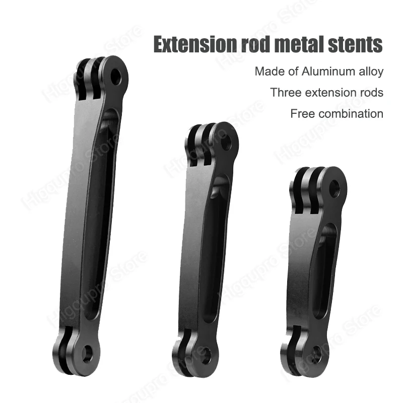 Aluminum Alloy Extension Arm Metal Pole Mount Helmet Stick for Gopro 9/MAX/8/7/6/5,Insta360 One R Insta 360 ONE X/X2 Accessories