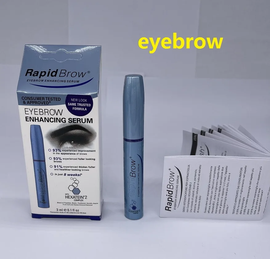 

3PCS 3ml Rapidbrow Eyebrow Enhancer Growth Serum Hexatein Rapid Brow Enhancing Serum Conditioner Revitalash Lash rapidlash