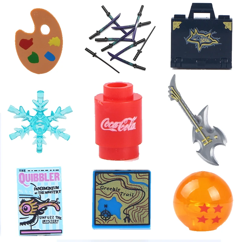 KPJ 10 шт./лот фигурки аксессуары альбом для зарисовок рюкзак карта гитары книги