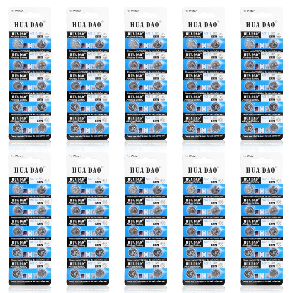 

100pcs AG13 Ag 13 LR44 LR 44 357 SR44 Lr44 Alkaline Button Coin Batteries 1.5V AG 13 LR1154 D303 G13 SR1154 SR44 SR44SW SR47