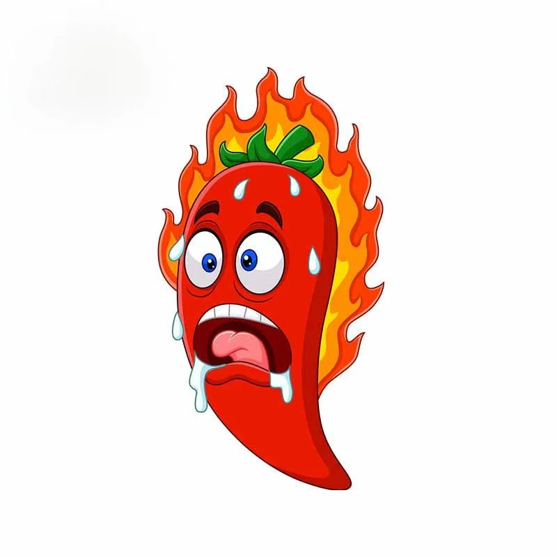 

13cmx7cm Burning chili Vinyl Car stickers Decals Motorcycle Accessories Car-Window Decorative Goods PVC