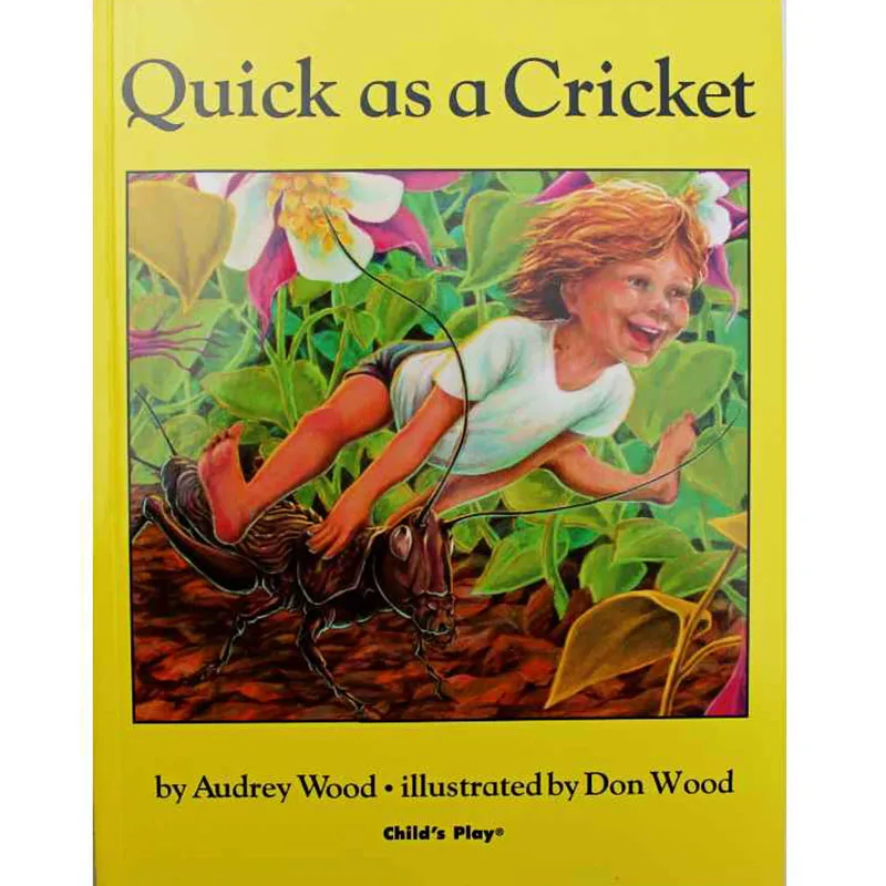 

Quick as a Cricket By Don Wood Educational English Picture Book Learning Card Story Book For Baby Kids Children Gifts