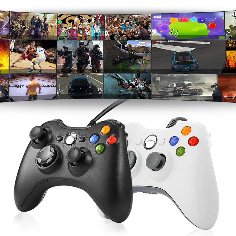 Проводной геймпад для Xbox 360 с поддержкой Win7/10 джойстик консоли XBOX Slim/Fat/E игровой