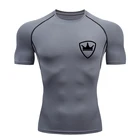 Мужская футболка для фитнеса, велоспорта, летняя компрессионная футболка с рашгардом Jiu футболка с надписью Jitsu, быстросохнущая футболка для тренажерного зала, бега и пробежек