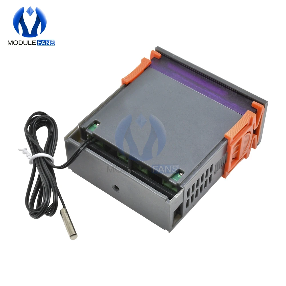 DC 12V 24V AC 110V 220V светодиодный цифровой термометр регулятор температуры с NTC 10K 3435 термобаллон термостата сенсор