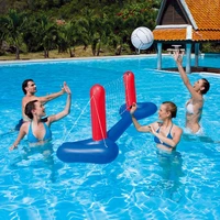 giant inflatable pool toy volleyball football ball game swimming game toys air mattresses large floating island boat toy party