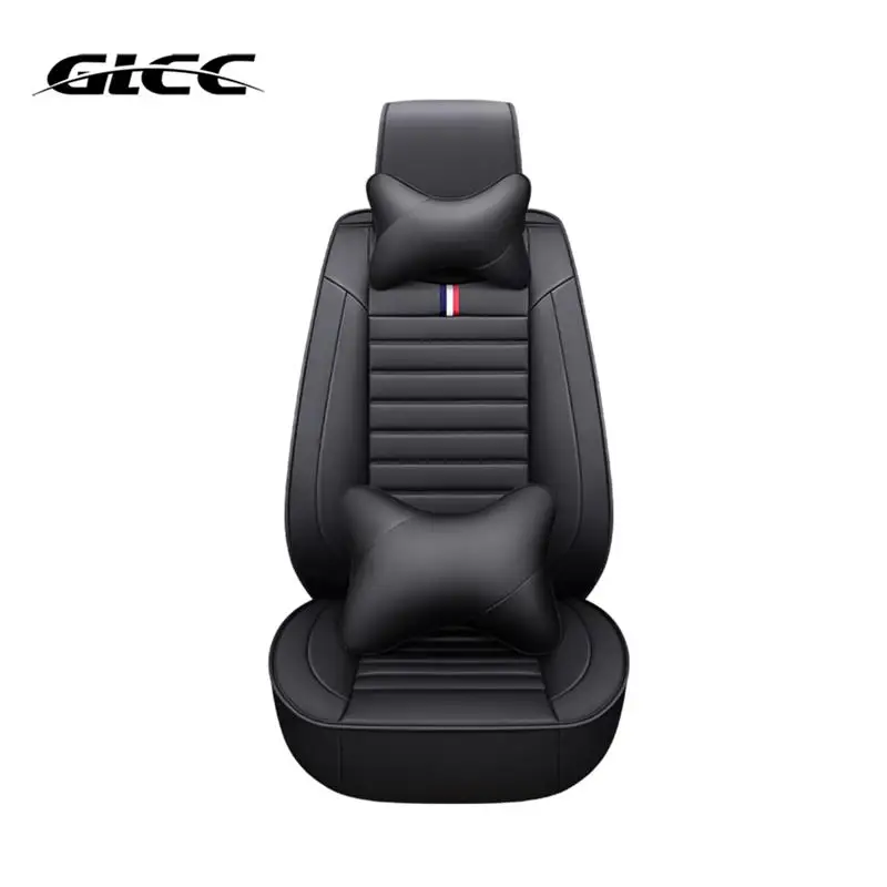 

GLCC Car Seat Cover Cushion Leather Front Rear Seat Non-Slip Protect Auto Seat Fit For Most 5-Seat Car SUV Truck Universal