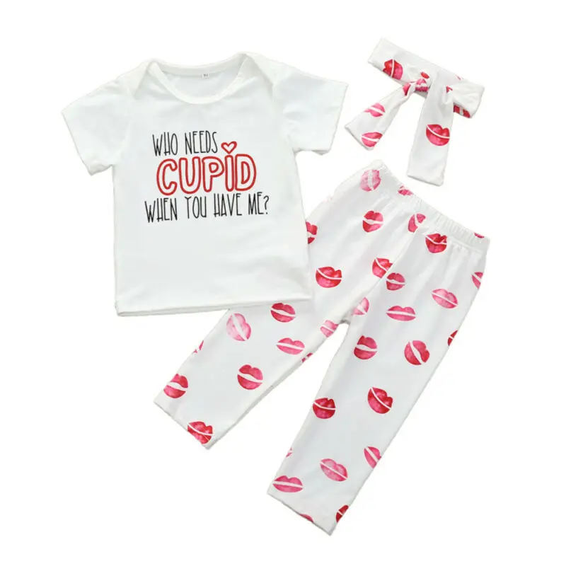 3 шт. детские леггинсы с коротким рукавом и надписью|Комплекты одежды для девочек|