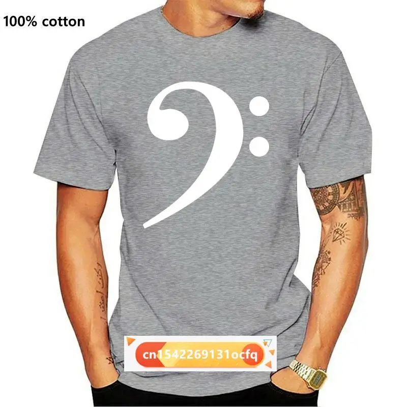 

Bass Clef Music Symbol Jazz Rock Band Guitar T Shirt Printing Tee Shirt