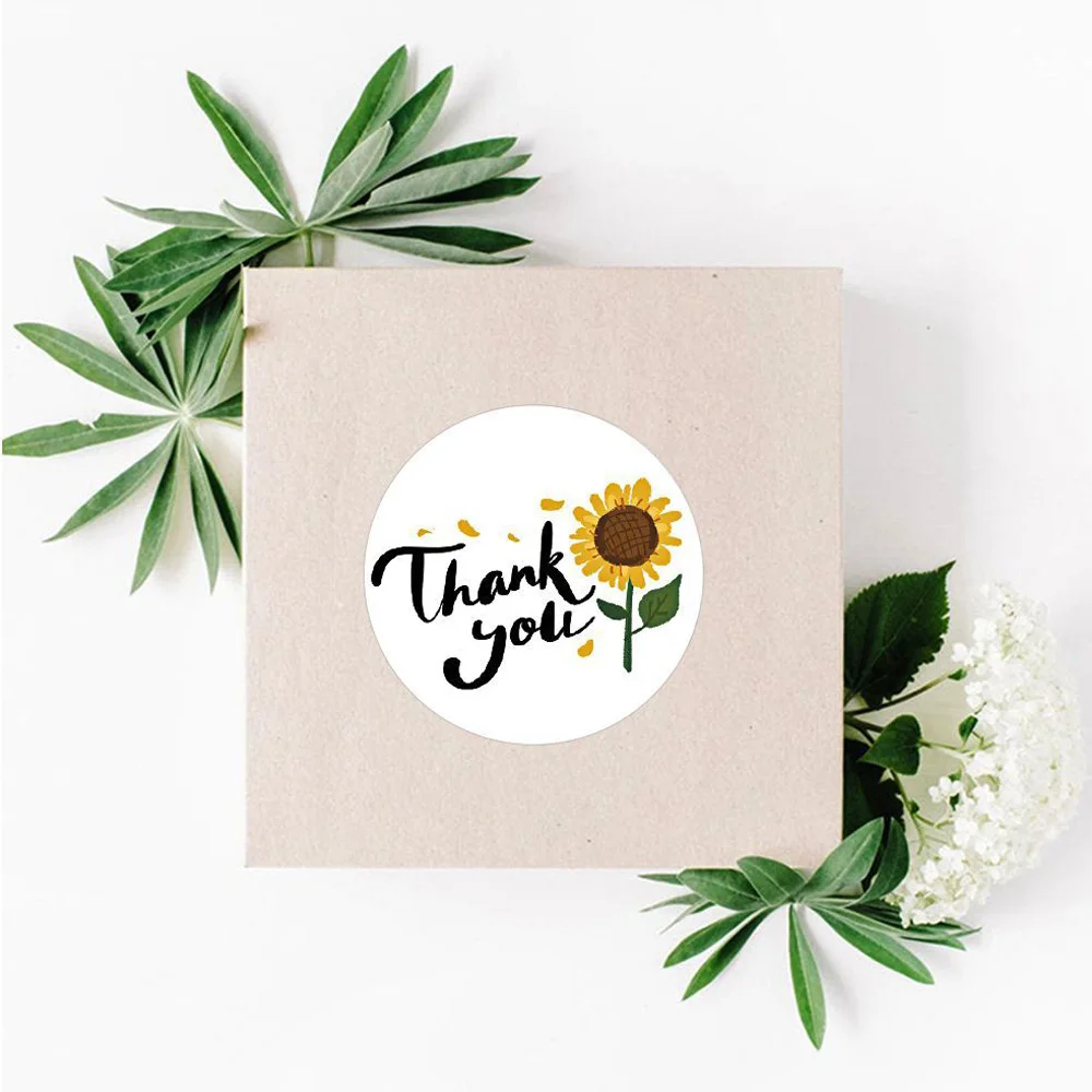 

42Kinds Thank You Stickers 8 Designs Roll Floral Heart Labels for Business Ecommerce Shop Owner Handmade Gift Packages Sealing