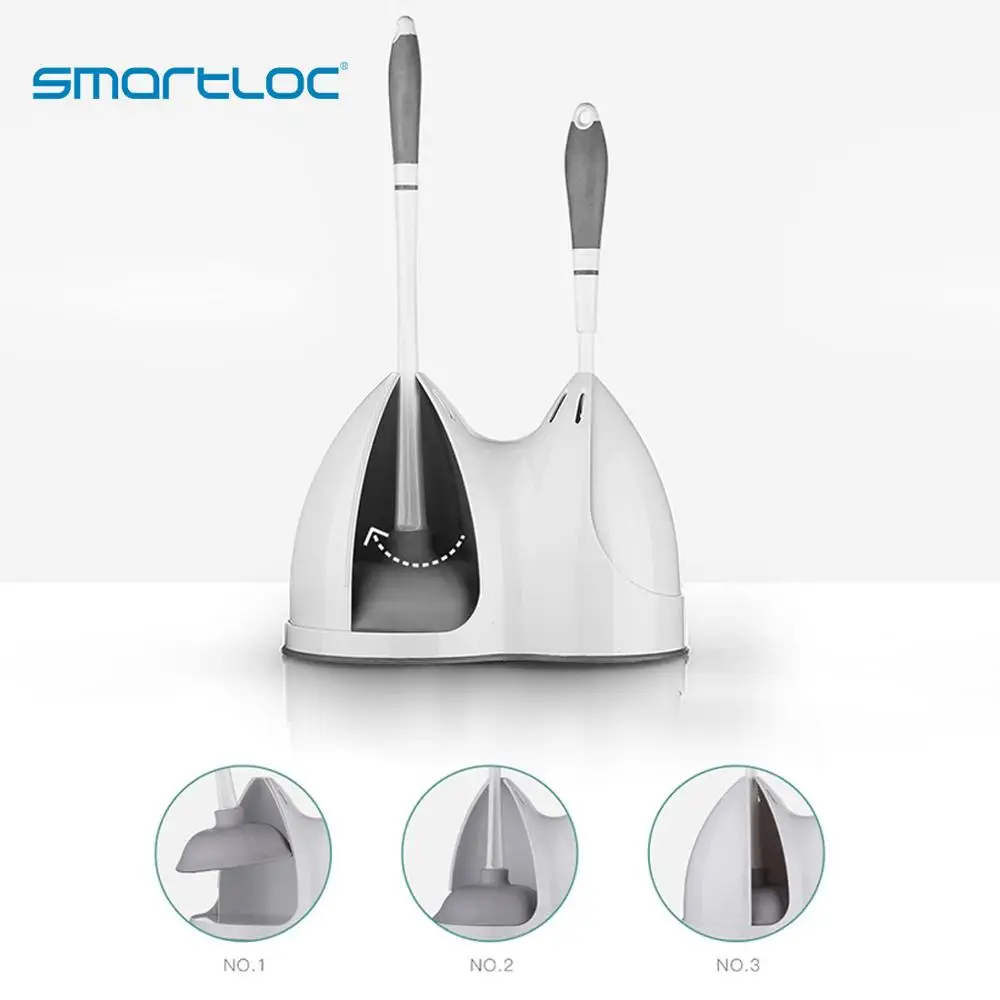 Набор 2 smartloc пластиковая подставка держатель туалетной щетки набор присоска