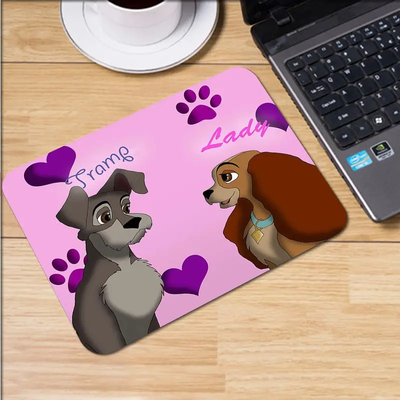 Disney Vintage Cool Lady and the Tramp small Mouse pad PC Computer mat Top Selling Wholesale Gaming Pad mouse images - 6