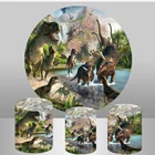 Sensfun круглый фон динозавр вечевечерние круглый фон динозавр фото студия Декор Конфеты стол Баннер крышки