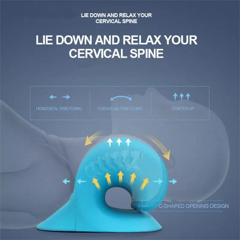 Neck Massage Pillow Cervical Traction Device Orthopedic for Pain Relief Spine Alignment Shiatsu Stretcher | Дом и сад