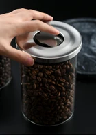 glass sealed can coffee beans ground coffee storage jar snack dried fruit storage bottle tea storage jar