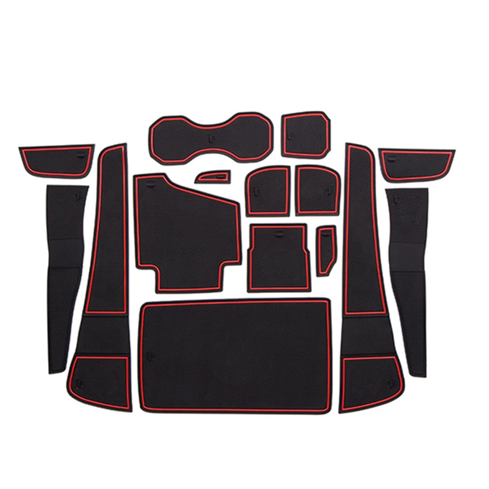 

for Volvo S90 Anti-Slip Rubber Cup Cushion Door Groove Mat S90 T4 T5 T6 T8 D3 D4 D5 AWD 2017 2018 2019 Accessories Car Stickers