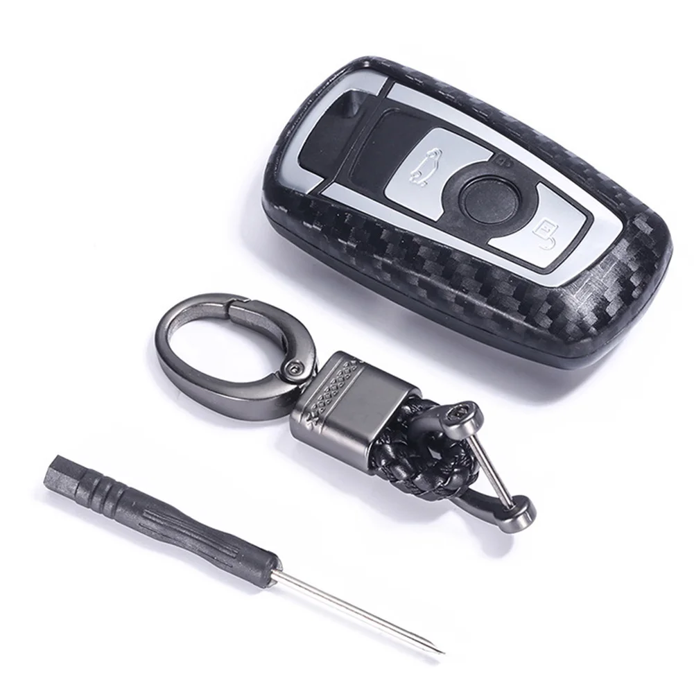 

Car Remote Key Protector for BMW 5 3 1 Series 320li 528 X3 X4 Car-Styling Car Key Fob Case Remote Key Cover Carbon Fiber Black