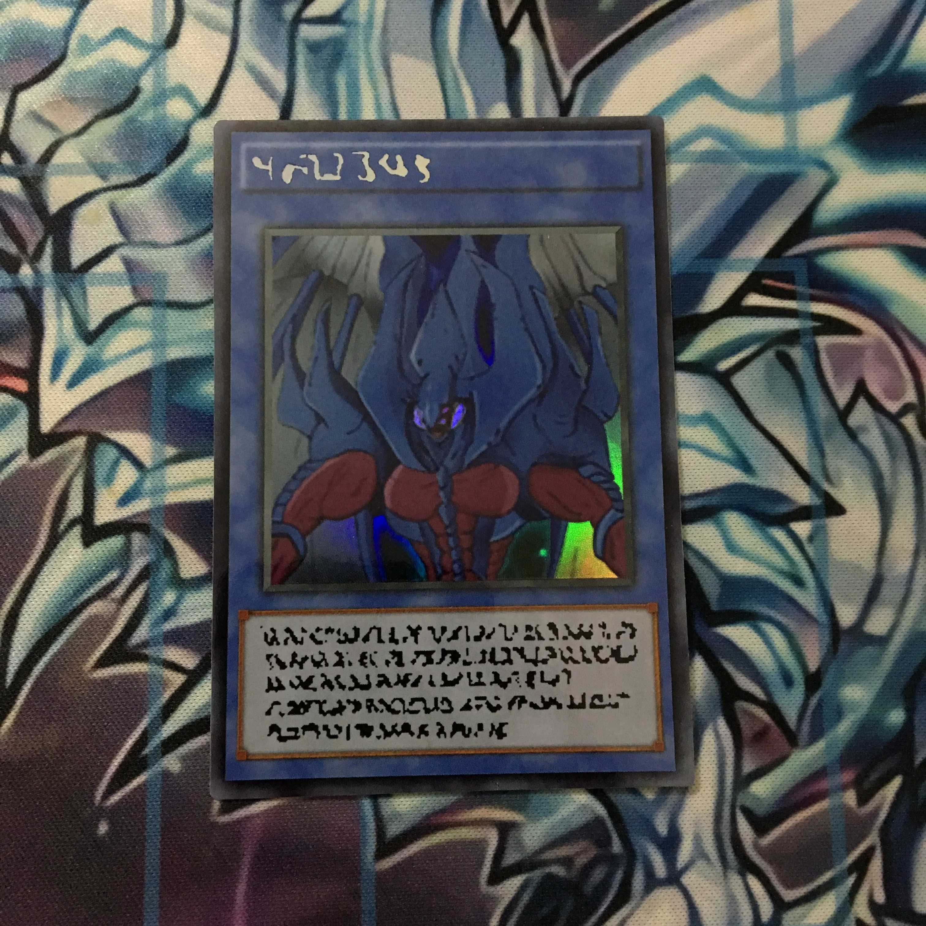 

Yu Gi Oh God Flame Emperor Ulia Rabbi Air Harmon Face Flash Comic Version DIY Hobby Collection Game Anime Card
