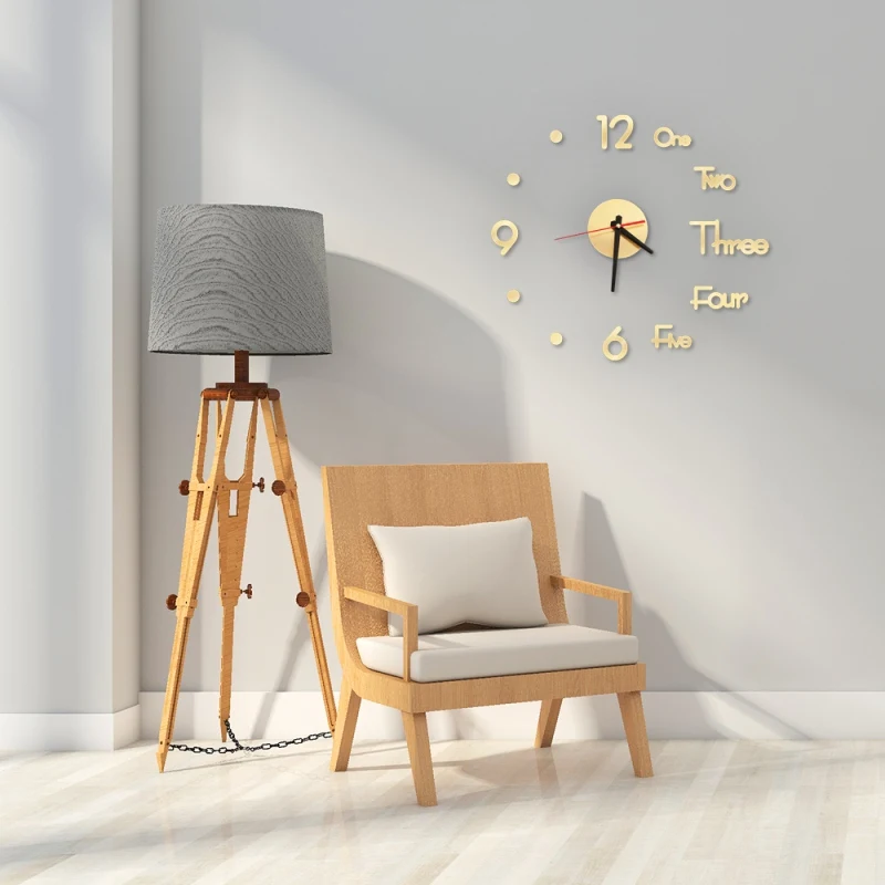 Современные Настенные стикеры часы 3D DIY римские цифры зеркало домашний декор