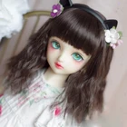 Новый стиль 13 14 16 18 Bjd парик вьющиеся волосы высокого Температура провод BJD парик BJD кукла много Цвета