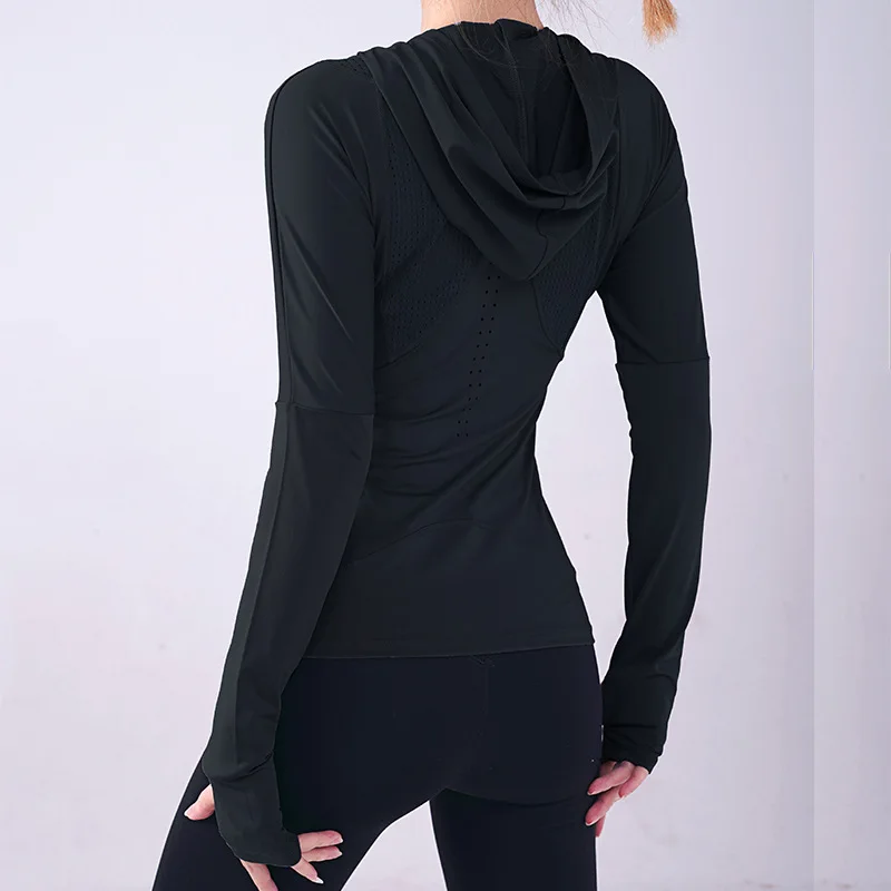 Wmuncc Женская Спортивная футболка с длинными рукавами для бега и йоги облегающая