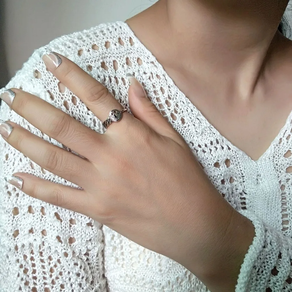 SHANICE, 925 пробы, серебряное, Открытое кольцо, для женщин, леди, панк, Винтаж, старый тайский, серебряная, для девушек, цепочка, улыбка, личность, хорошее ювелирное изделие, Anillos