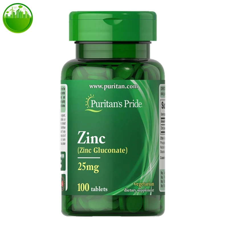 

US Puritan's Pride Supplement Zinc Tablets(Zinc Gluconate) 25mg 100 Tablets Dietary Supplement Vegetarian