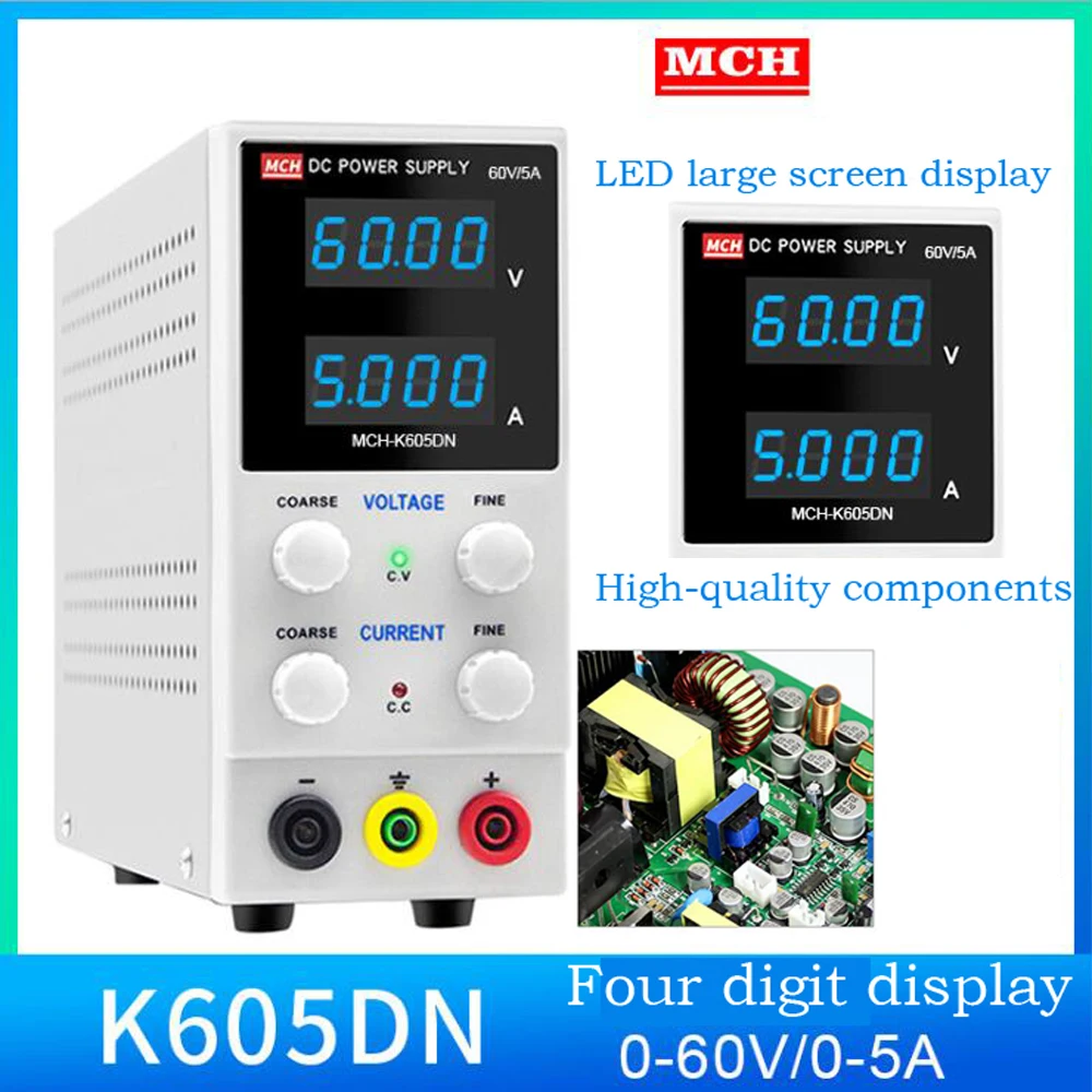MCH 605DN 305DN 305DW маленький лабораторный Цифровой Регулируемый импульсный источник