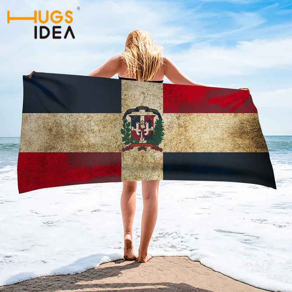 

Банное пляжное полотенце HUGSIDEA, флаг Доминиканской Республики, с принтом, для взрослых, для дома для ванной для душа