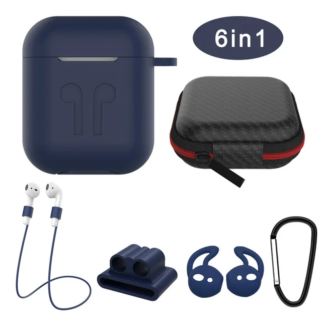 Идеальный чехол 6 в 1 для airpods 2 милые аксессуары защиты от потери Apple Airpods защитный