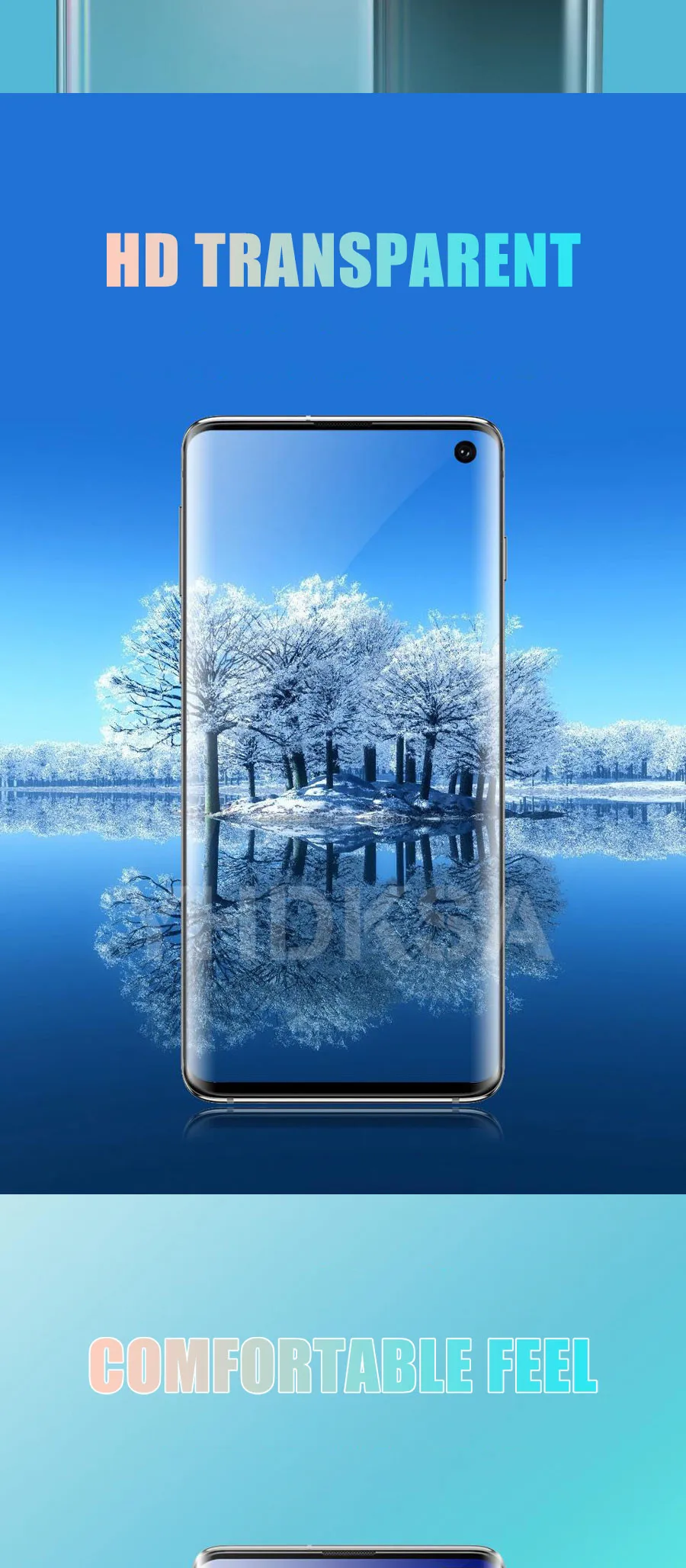 100D полностью изогнутое закаленное стекло для samsung Galaxy S10 S9 S8 Plus S7 Edge A6 A8 Защитная пленка для экрана защитное стекло