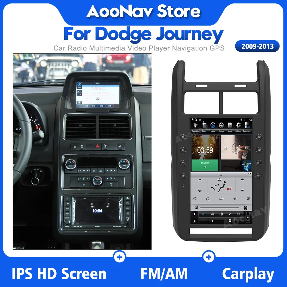 

Car receiver Radio 2din with vertical Touch Screen For Dodge Journey 2009 2010 2011 2012 2013 Android intelligent system