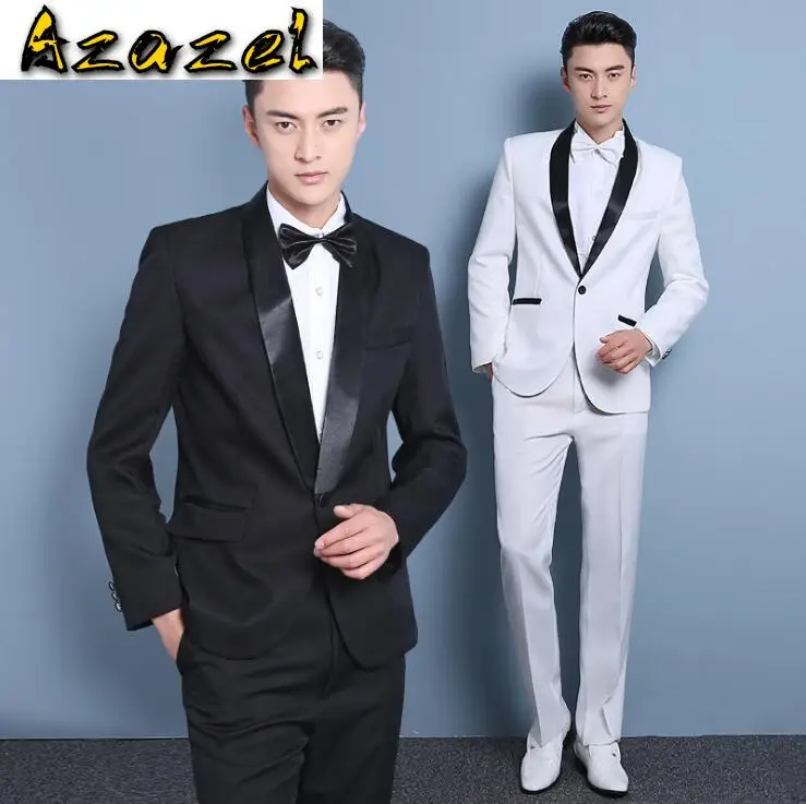 (Jacket+Pant) Hot 2020 Famous Brand Mens Suits Wedding Groom Plus Size Suit Men Slim Fit Casual Tuxedo Suit Male Fashion clothes