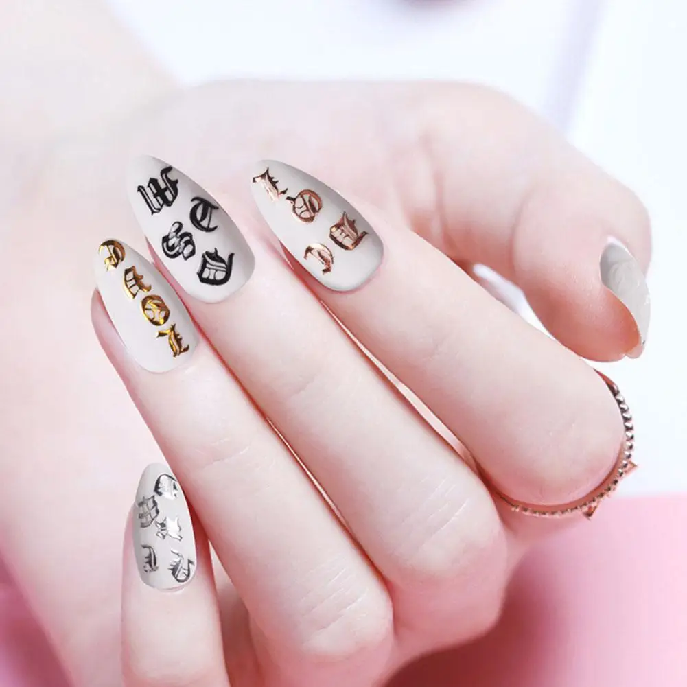 Зоопарк 5 листов/набор стикеры 3D на ногти Nail Art Переводные картинки Английский алфавит шаблон DIY украшения ногтей